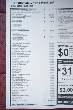 BMW 3 Series 330i NA Sedan 2026