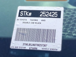 Toyota Tacoma 4WD SR5 Double Cab 5' Bed AT (Natl) 2026