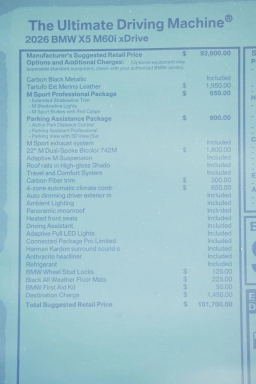 BMW X5 M60i Sports Activity Vehicle 2026