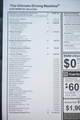 BMW X5 xDrive50e Plug-In Hybrid 2026