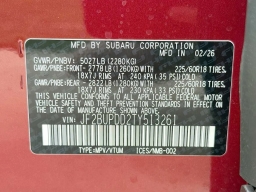 Subaru Outback Limited AWD 2026